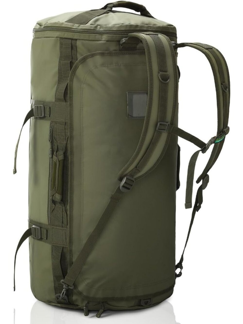 Heavy Duty Convertible Travel Duffel Backpack - Army Green, 60L Capacity
